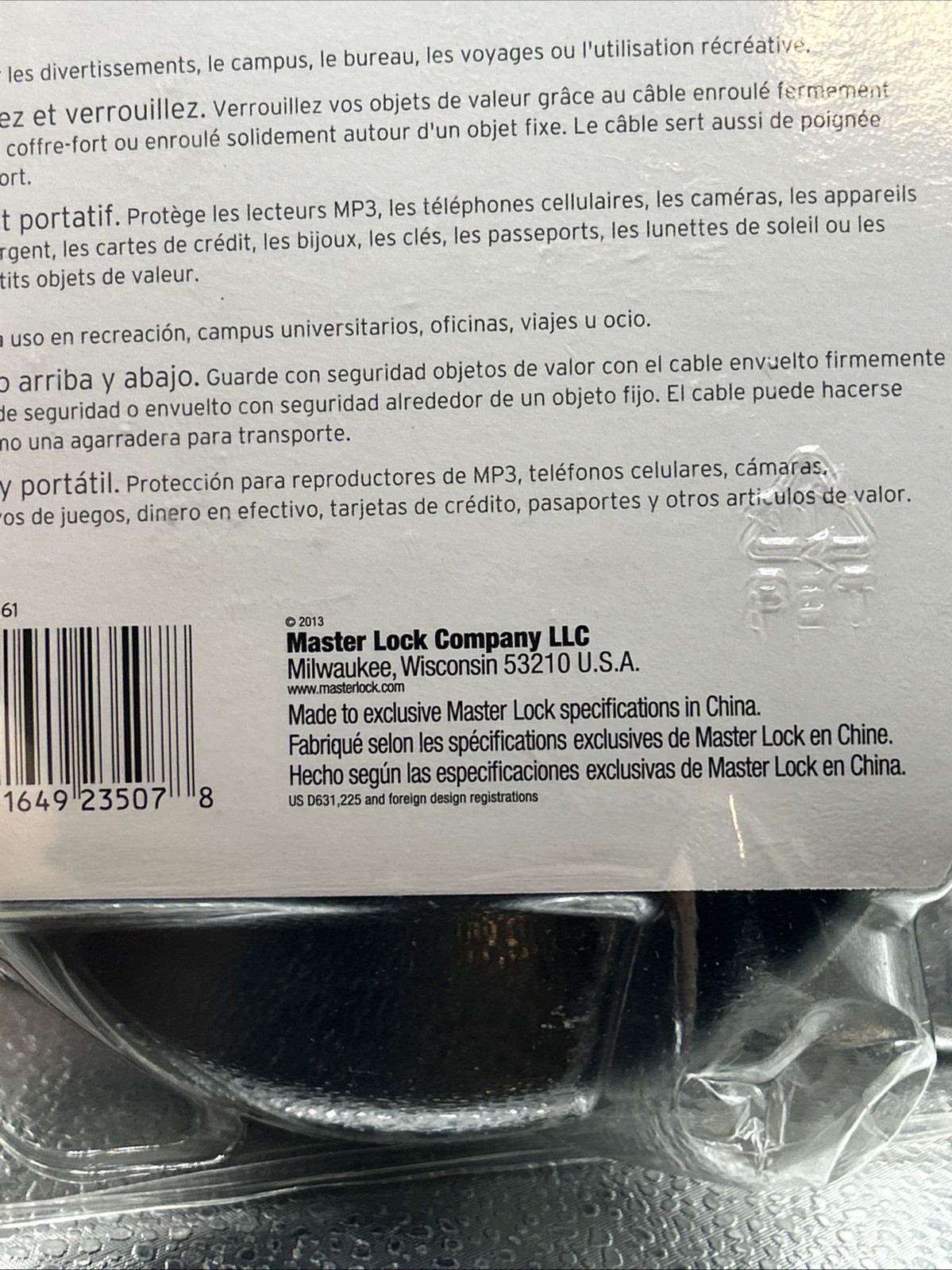 Master Lock Safe Space Portable Personal - Black - New Unopened in Package