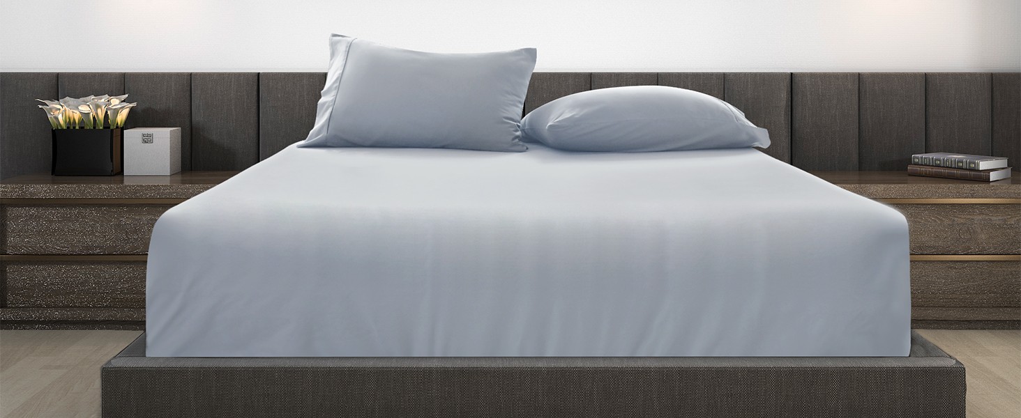 2-Pack Pure Cotton Fitted Sheet King Size, 600 Thread Count 16" Deep Pocket
