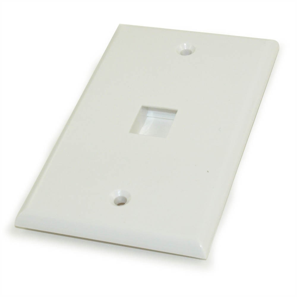 Wallplate: Keystone  1 Hole - White