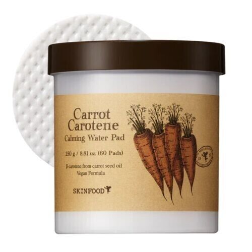 Skinfood Carrot Carotene Calming Water Pad for Face (60 Pads)