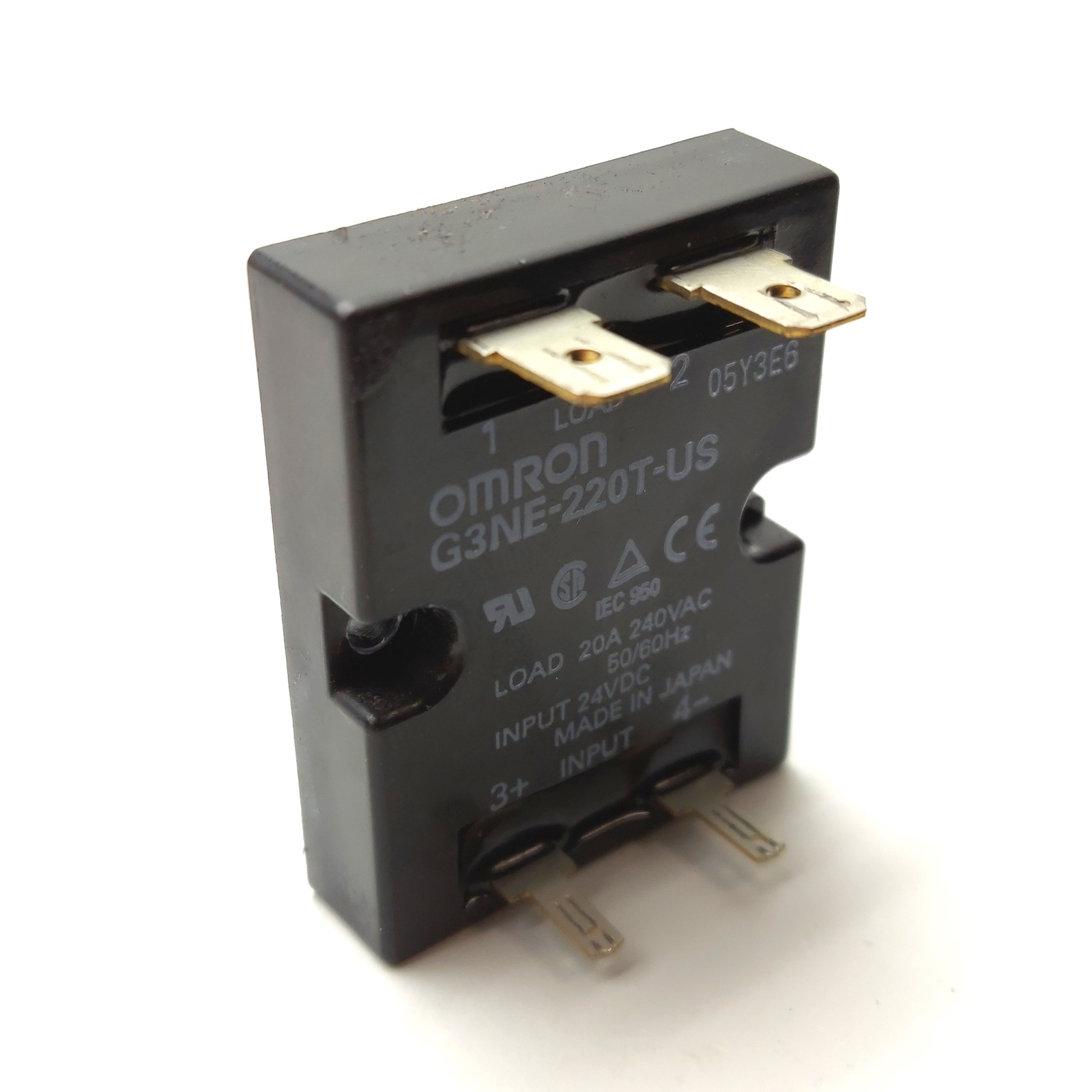 Omron G3NE-220T-US Solid State Relay, SPST, 24VDC Control, 240VAC 20A Load