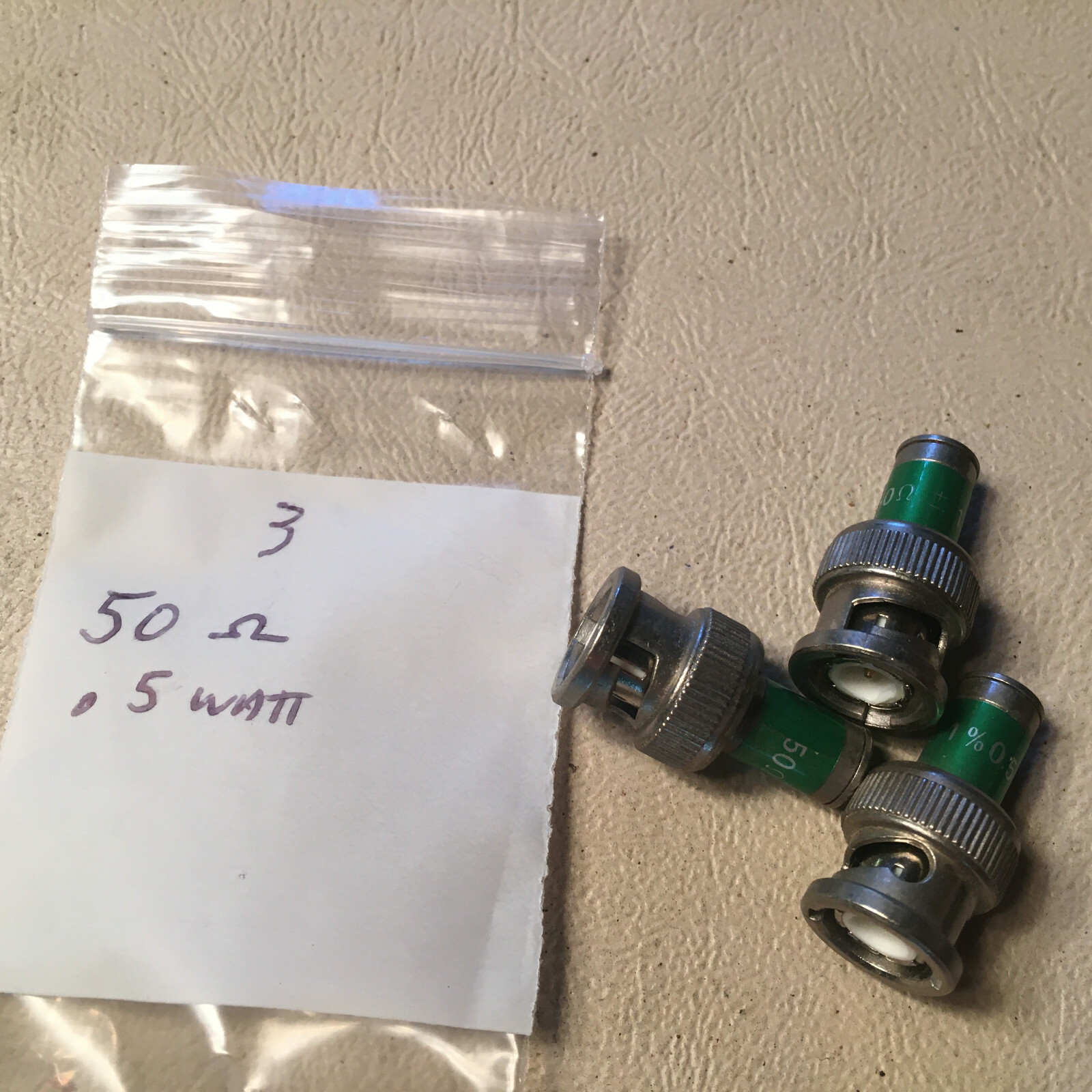 Three HP 50 ohm, .5 watt loads