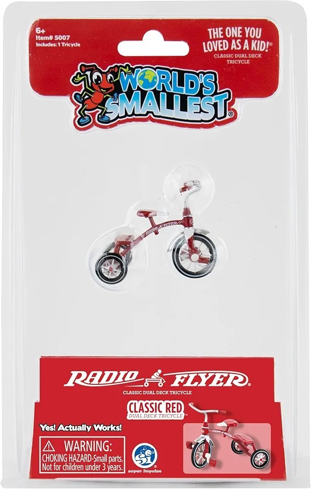 Worlds Smallest Radio Flyer Tricycle Collectable Toy #5007