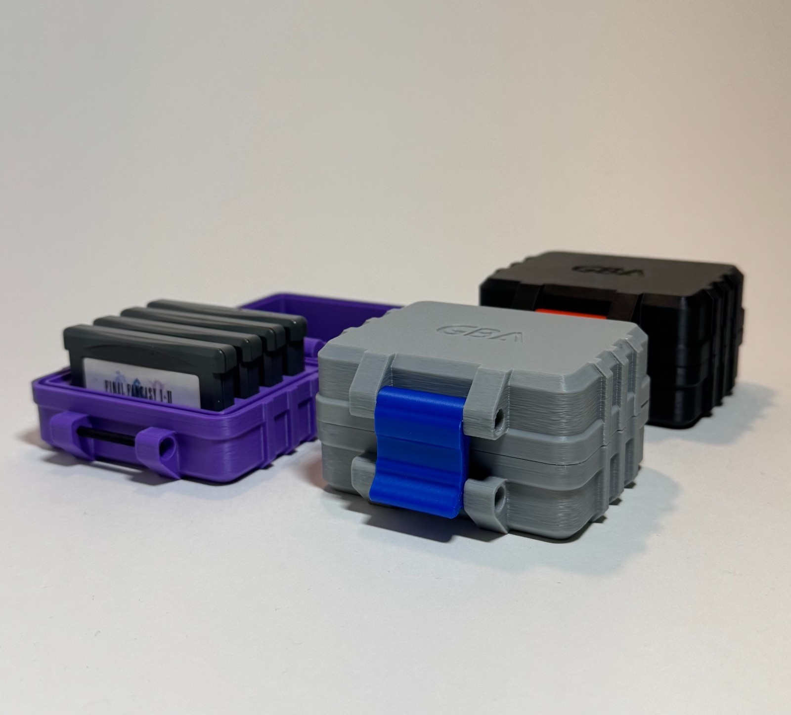 4-Capacity GBA Game Cartridge Case: Protective Storage w/ Customizable Colors