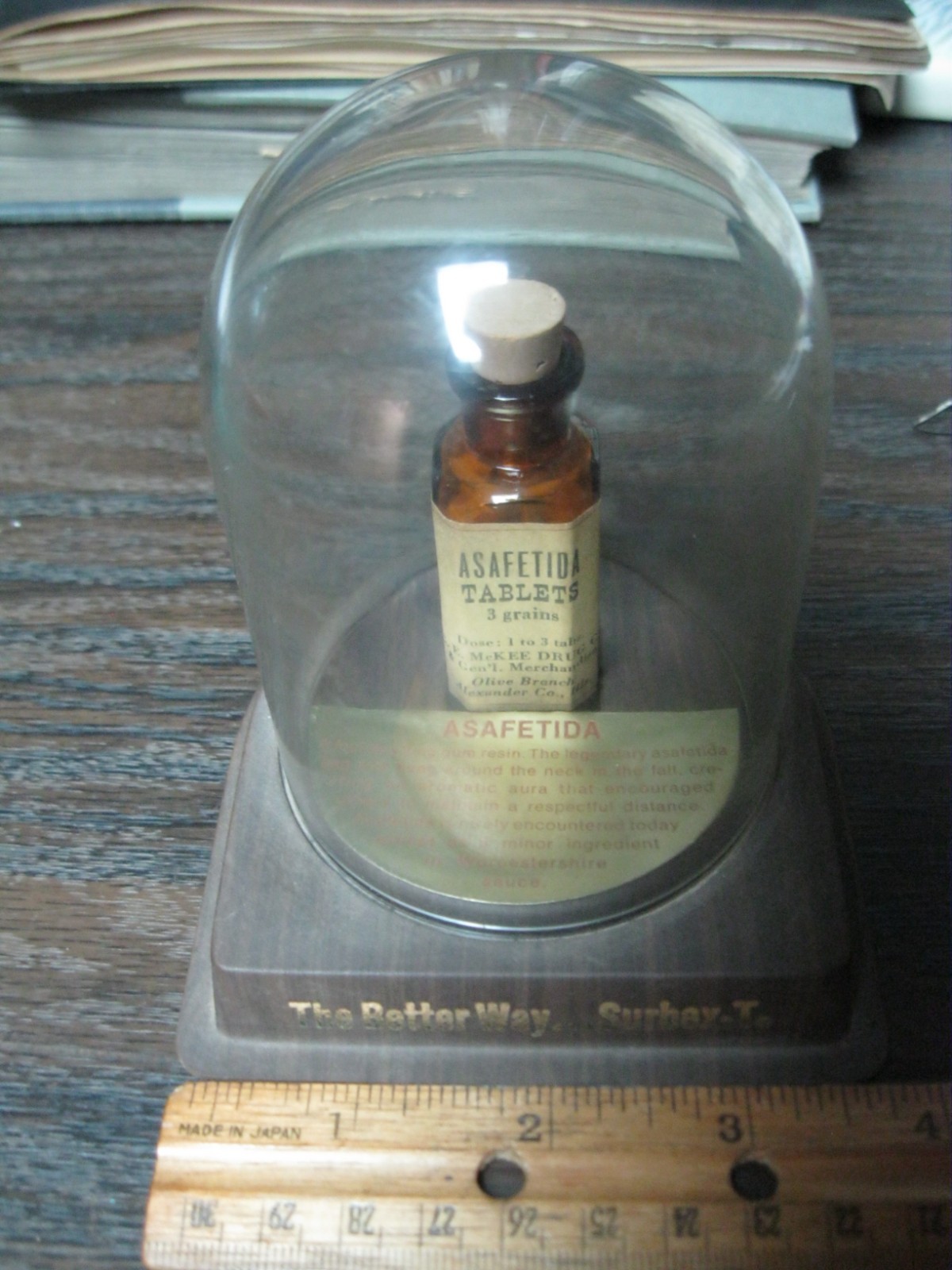 Vintage Asafetida Surbex-T - Drugstore Display in Plastic Dome Case