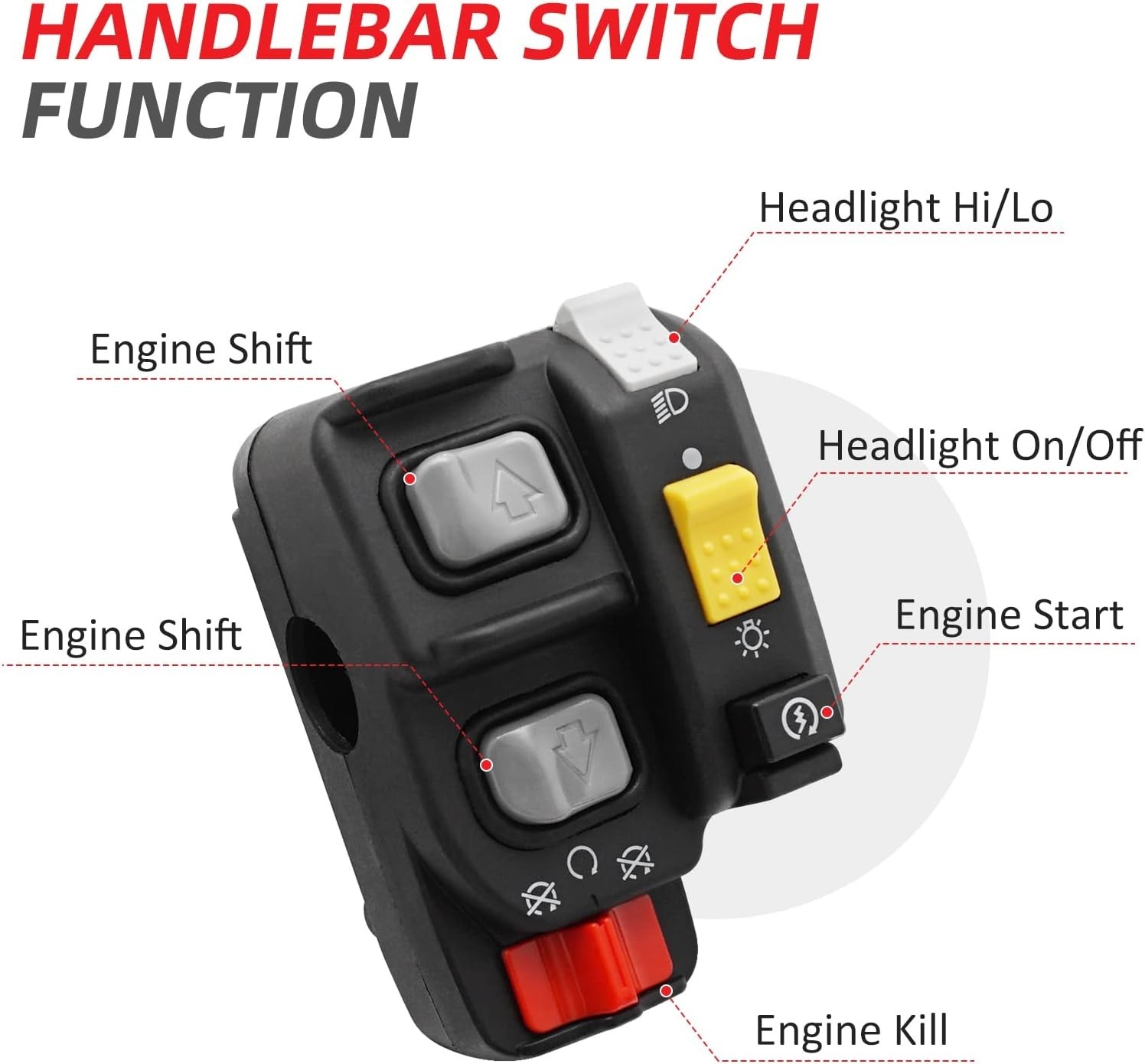 Compatible with Rubicon 500 Foreman 500 ES Switch Handlebar Control Electric Shi