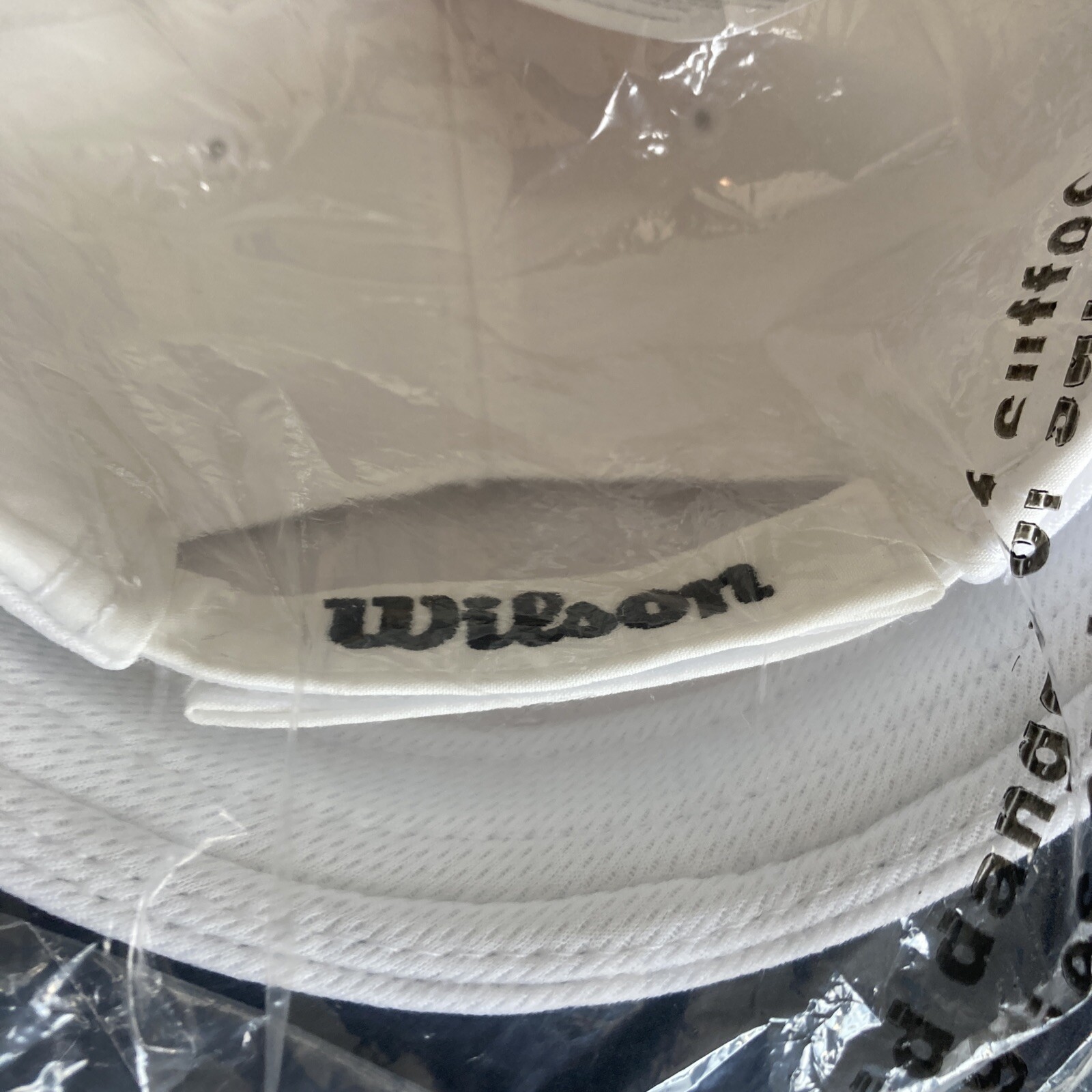 Wilson Golf Tour Baseball Hat Flat Brim Adjustable White Hat Cap Brand New!