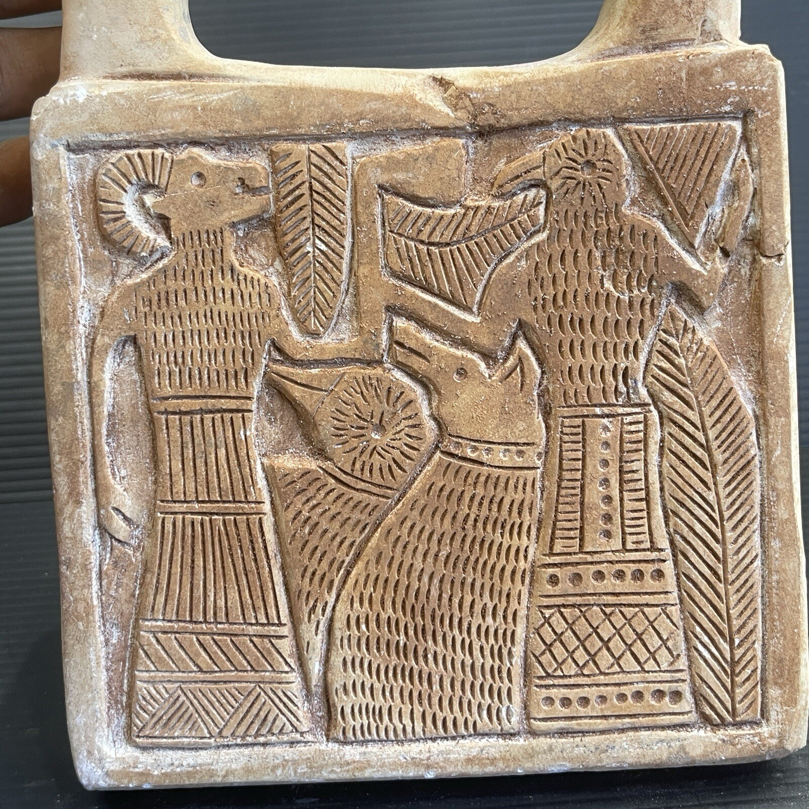 Unique Ancient Near Eastern Old Stone weight Depicting Mythical Creature