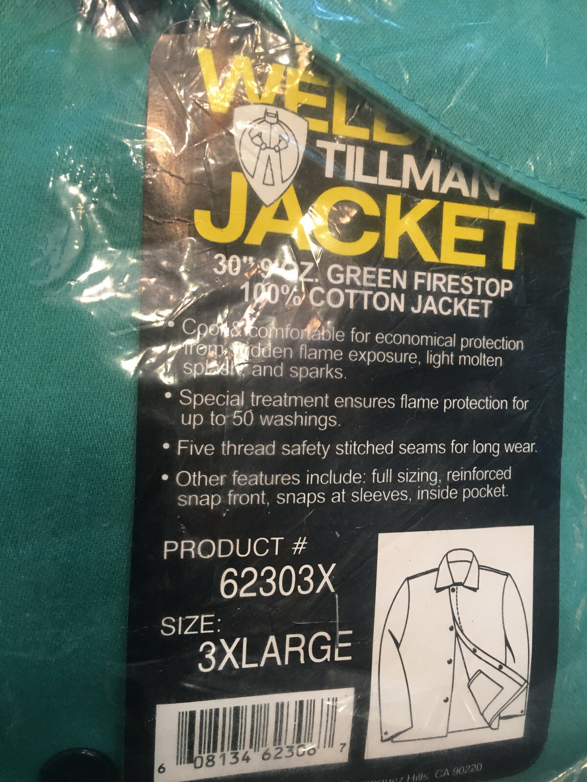 (NWT) Tillman Welding Jacket, Size 3X