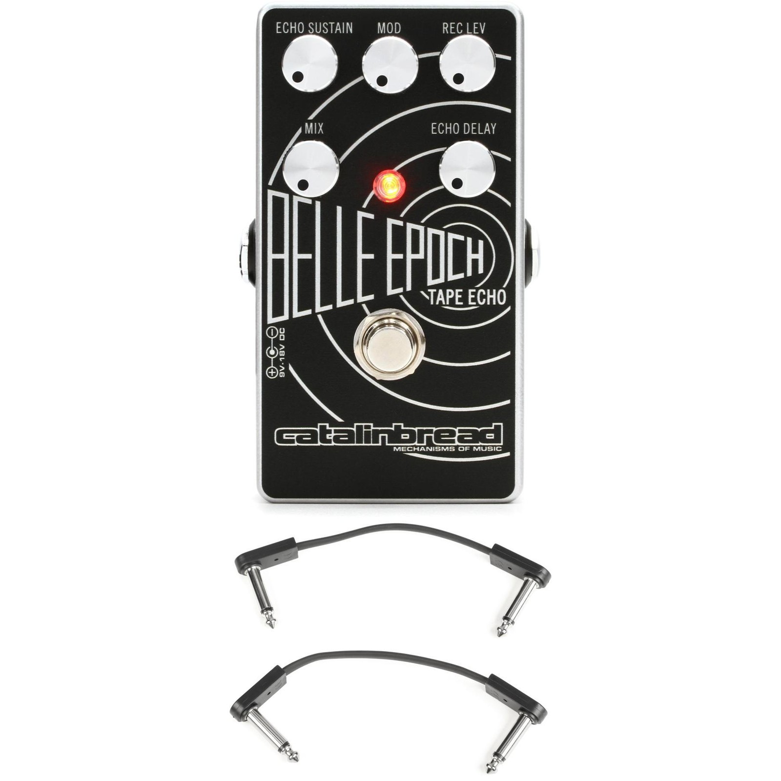 Catalinbread Belle Epoch Tape Echo Pedal with EBS Patch Cables - Silver