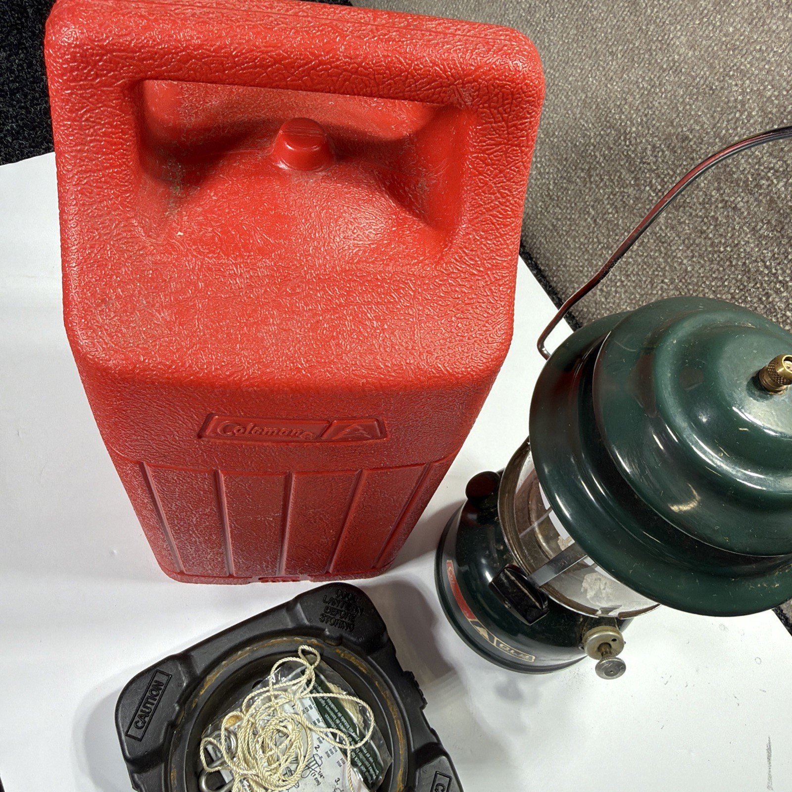 Coleman Lantern 288 with Hard Shell Red/Black With Hard Shell Carry Case CL2 Adj
