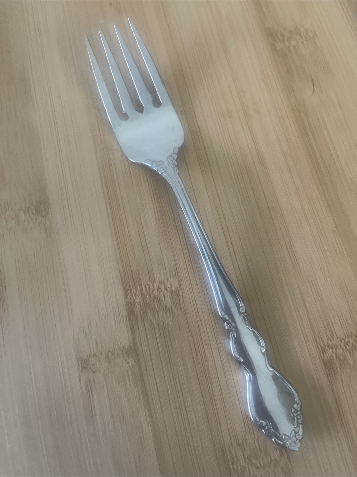 Oneida 18/10 Stainless Glossy DOVER Floral Scroll SALAD FORK 6.5"