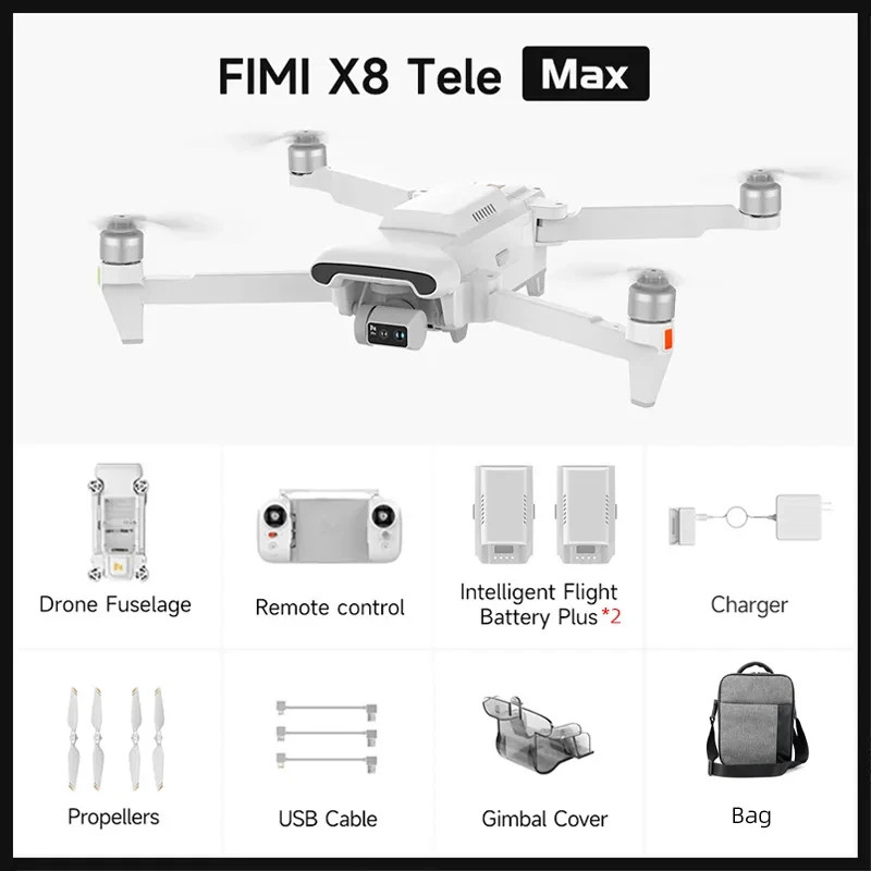 FIMI X8 TELE MAX 2025  3-Axis Gimbal 4K HDR 48MP 30x Camera Drone Professiona
