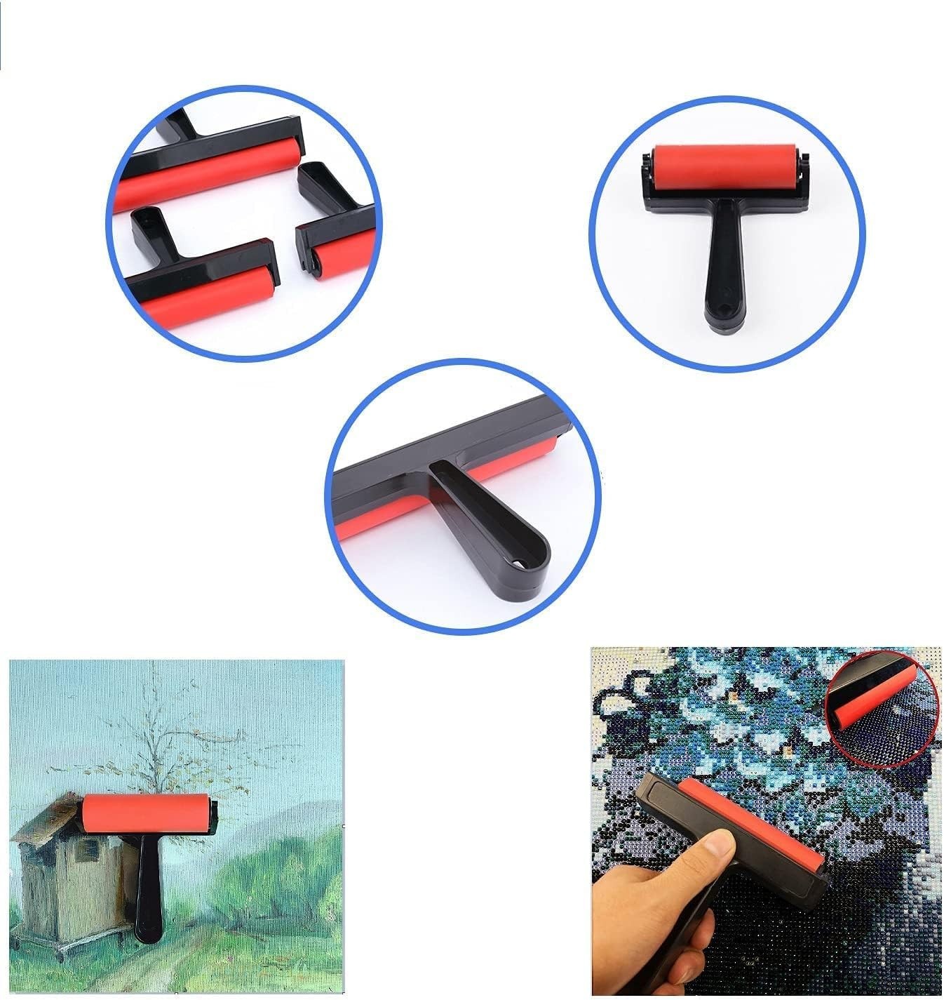 4-Inch Rubber Roller Brayer Tool – Vinyl, Printmaking, Stamping, Cardmaking, ...