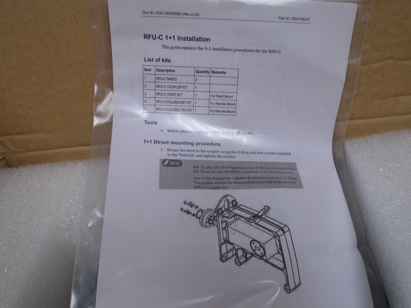Ceragon RFU-C11-CPLR-Kit