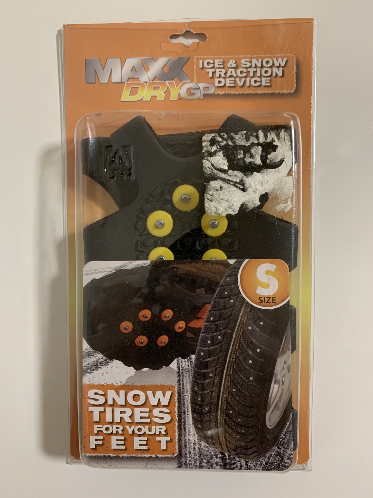 Maxx DryGP Ice & Snow Traction Device - Snow Tires For Your Feet Size S New