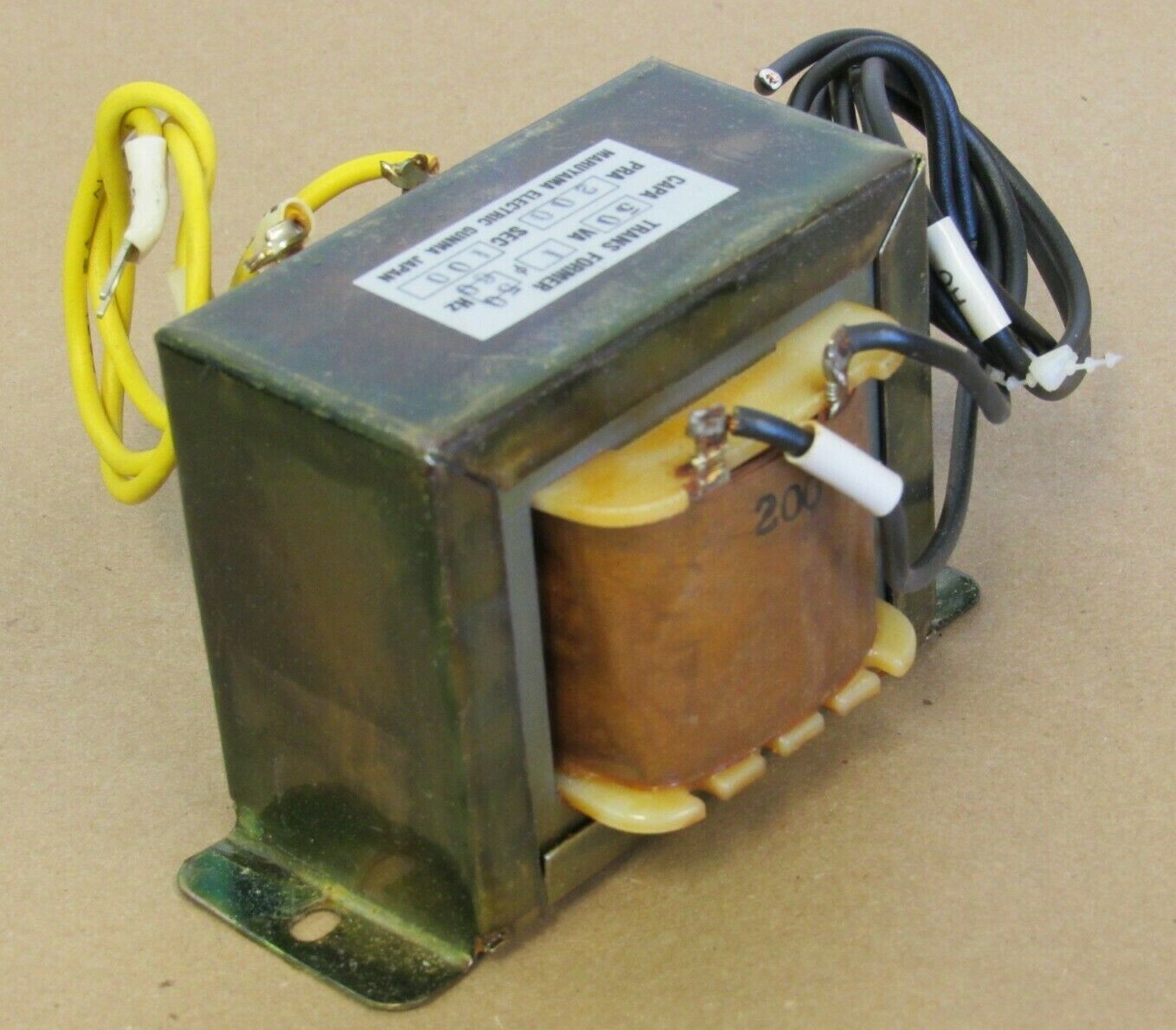 MARUYAMA TRANSFORMER 50VA 1PH PRI 200V SEC 100V