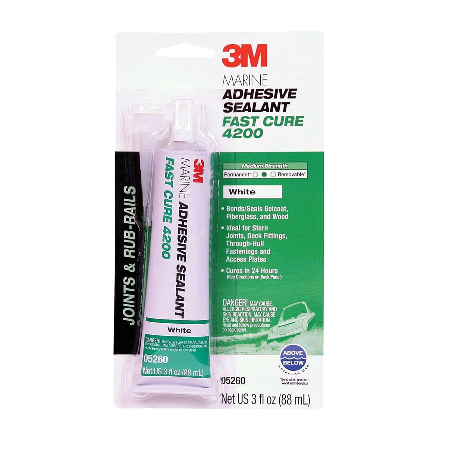 3M TALC Marine Adhesive Sealant Fast Cure 4200 (05260) – Semi-Permanent Flexible