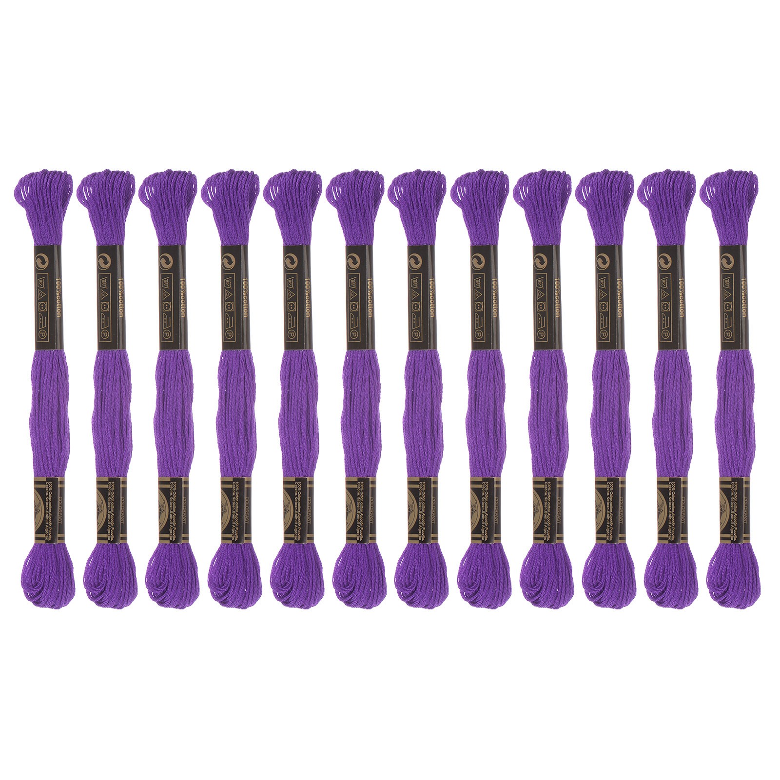 12 Skeins Embroidery Floss 8m Each Cotton Cross Stitch Thread Purple