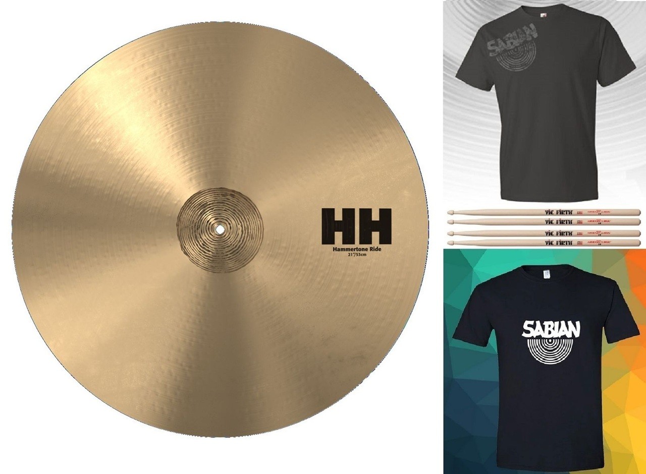 Sabian HH 21" Hammertone Ride Cymbal +Shirt/2x Sticks Made in Canada Auth Dealer