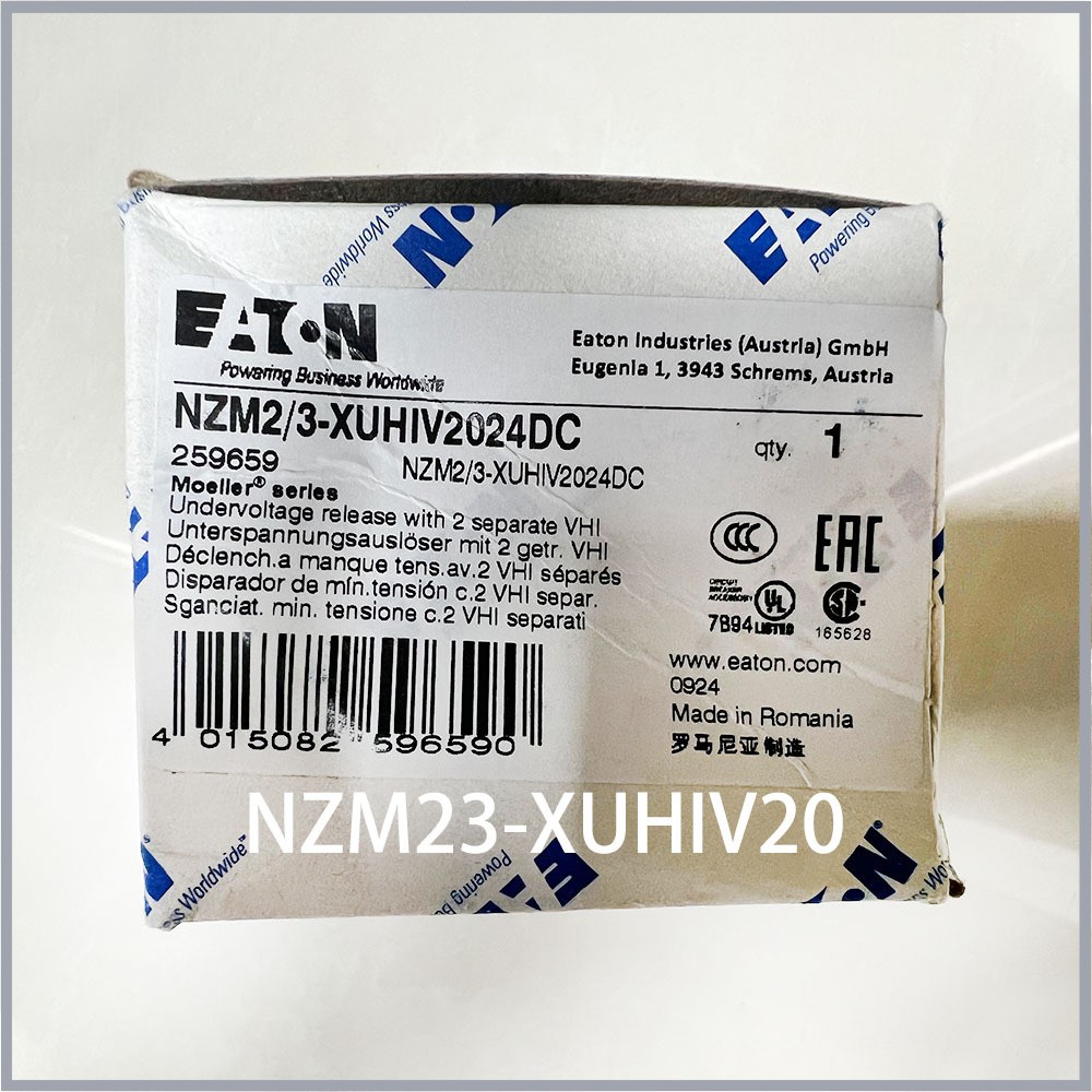 Eaton Original manufacturer NZM2/3-XUHIV20 Under-voltage release Fully Tested