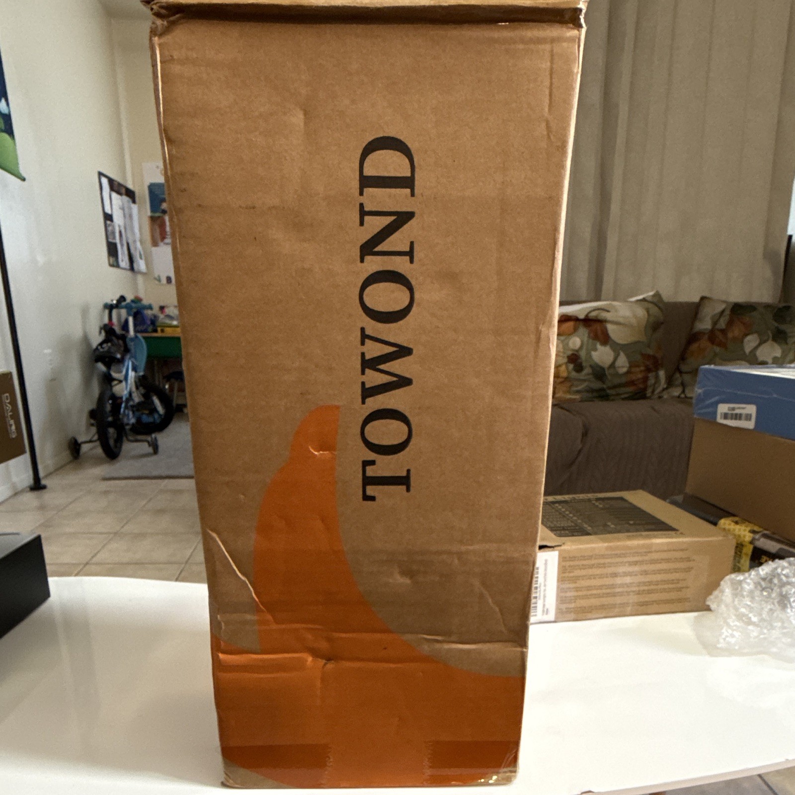TOWOND Portable 100 in Projector Screen w/ Stand, 16:9 Aspect, Black
