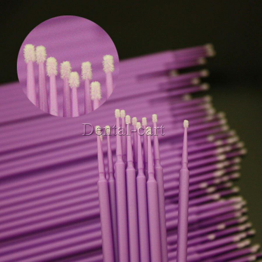 100X Dental Microbrush Disposable Bendable Applicators Tips Micro Brush Cleaning