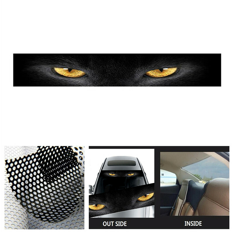 51*8In Perforation Car Front Windshield Window Vinyl Banner Decal Horror Sticker