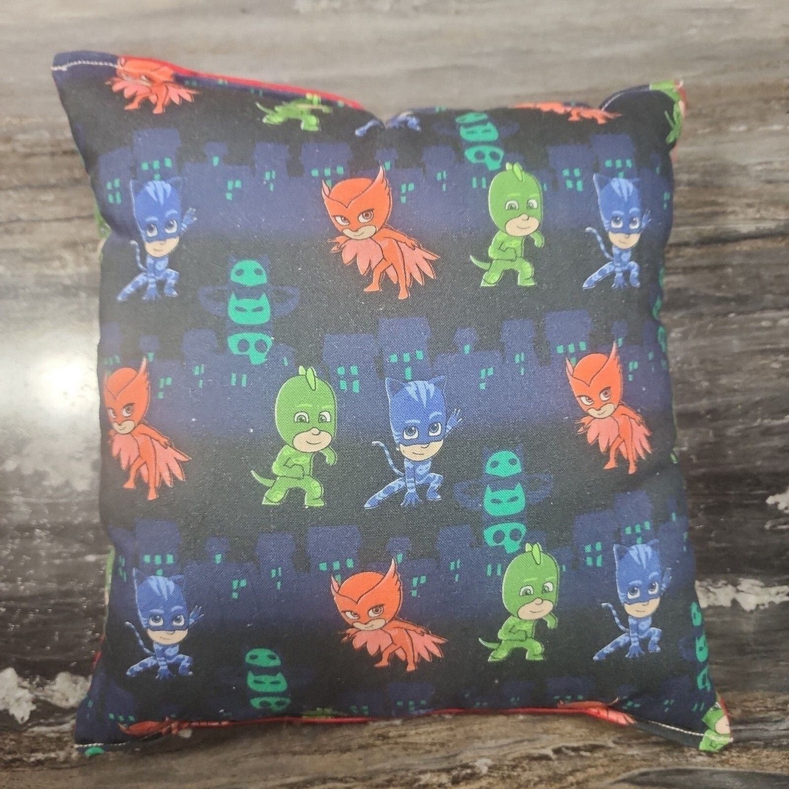 Cotton Fabric Pillow Handmade by Me From Purchased  Licensed PJ MASK Fabric