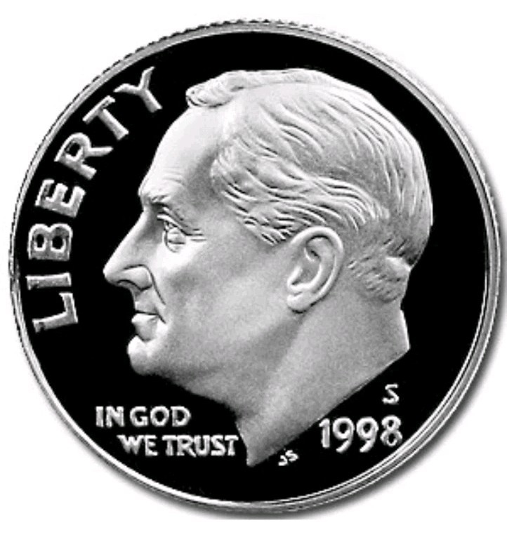 1998-S Silver Roosevelt Dime Gem Proof