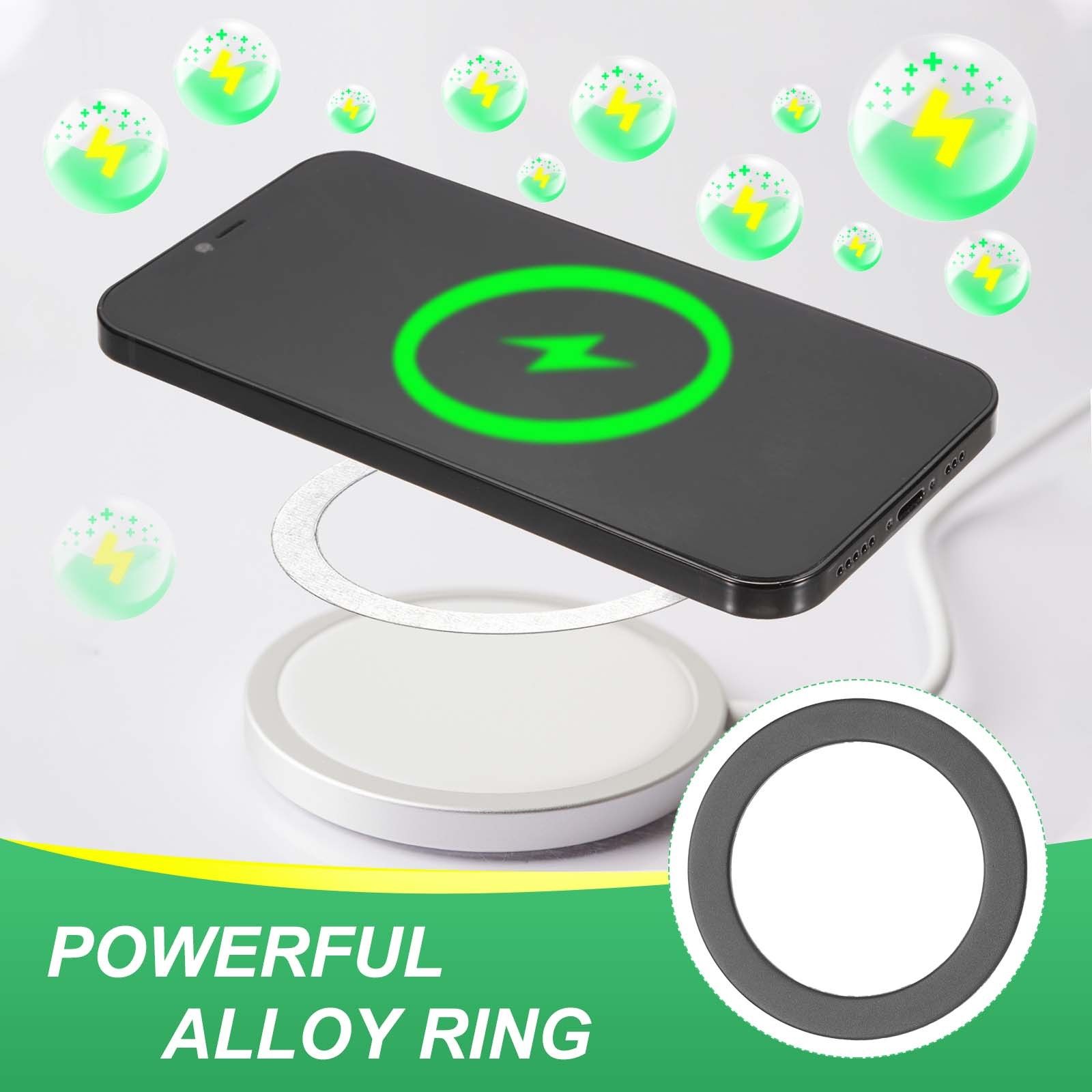 Universal Plastic Magnetic Adapter Ring, 4 Pcs Sticker Ring, Black