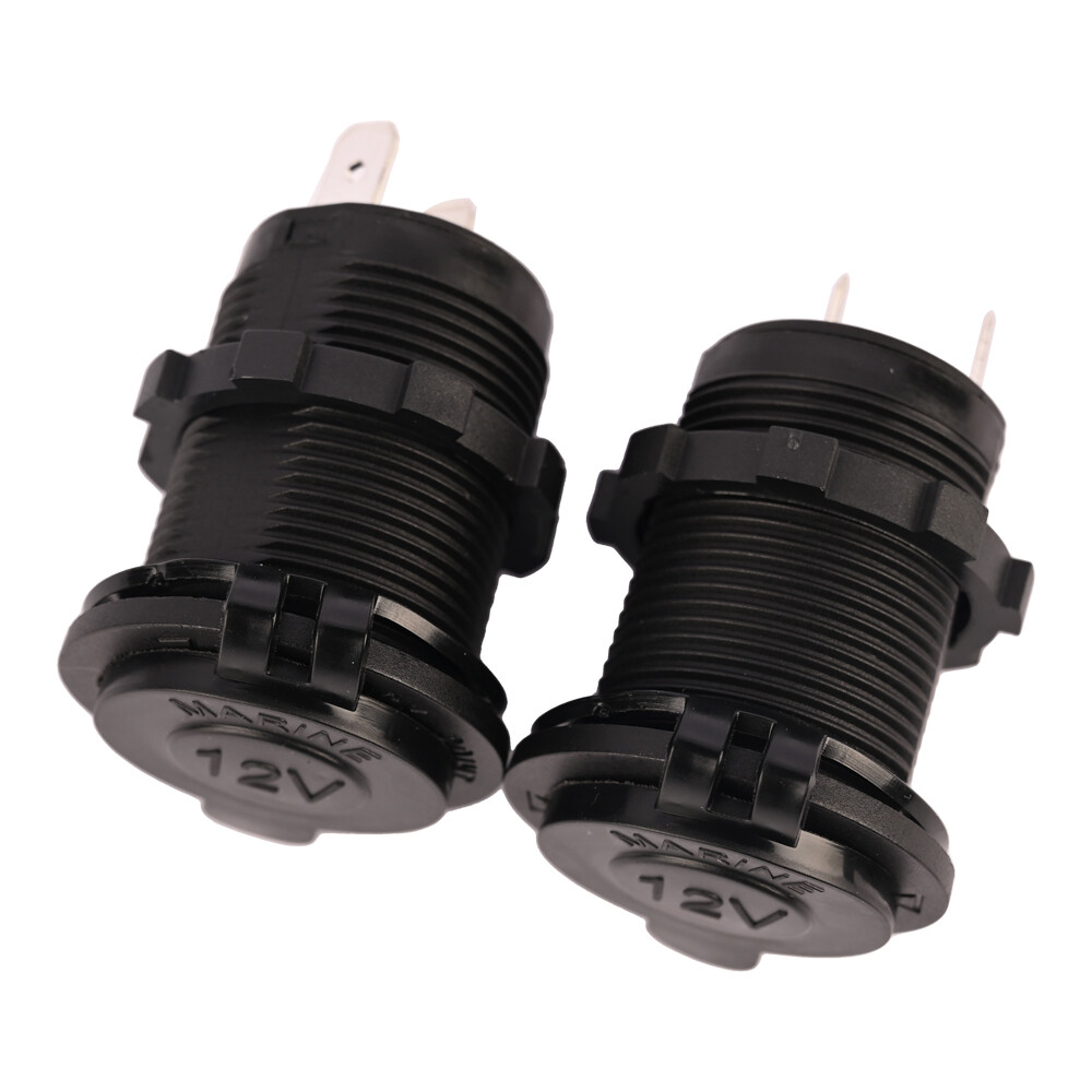 [2pack] 12V Cigarette Lighter Socket Power Outlet Receptacle Plug or Car Marine