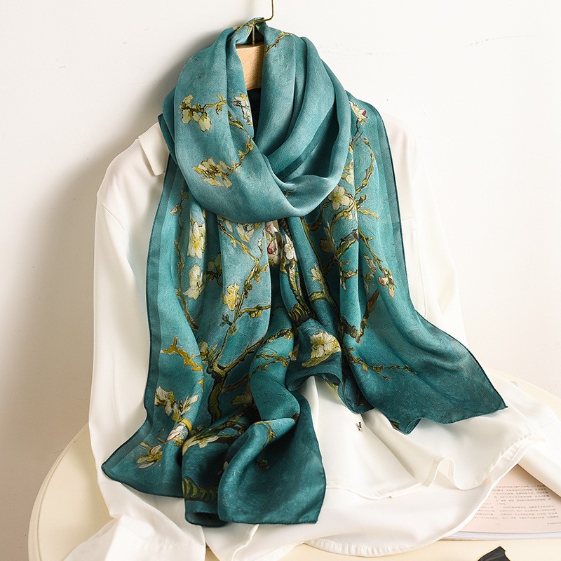 100% Mulberry Silk Scarves Womens Elegant Large Long Shawl Wraps 69"*26" Gifts