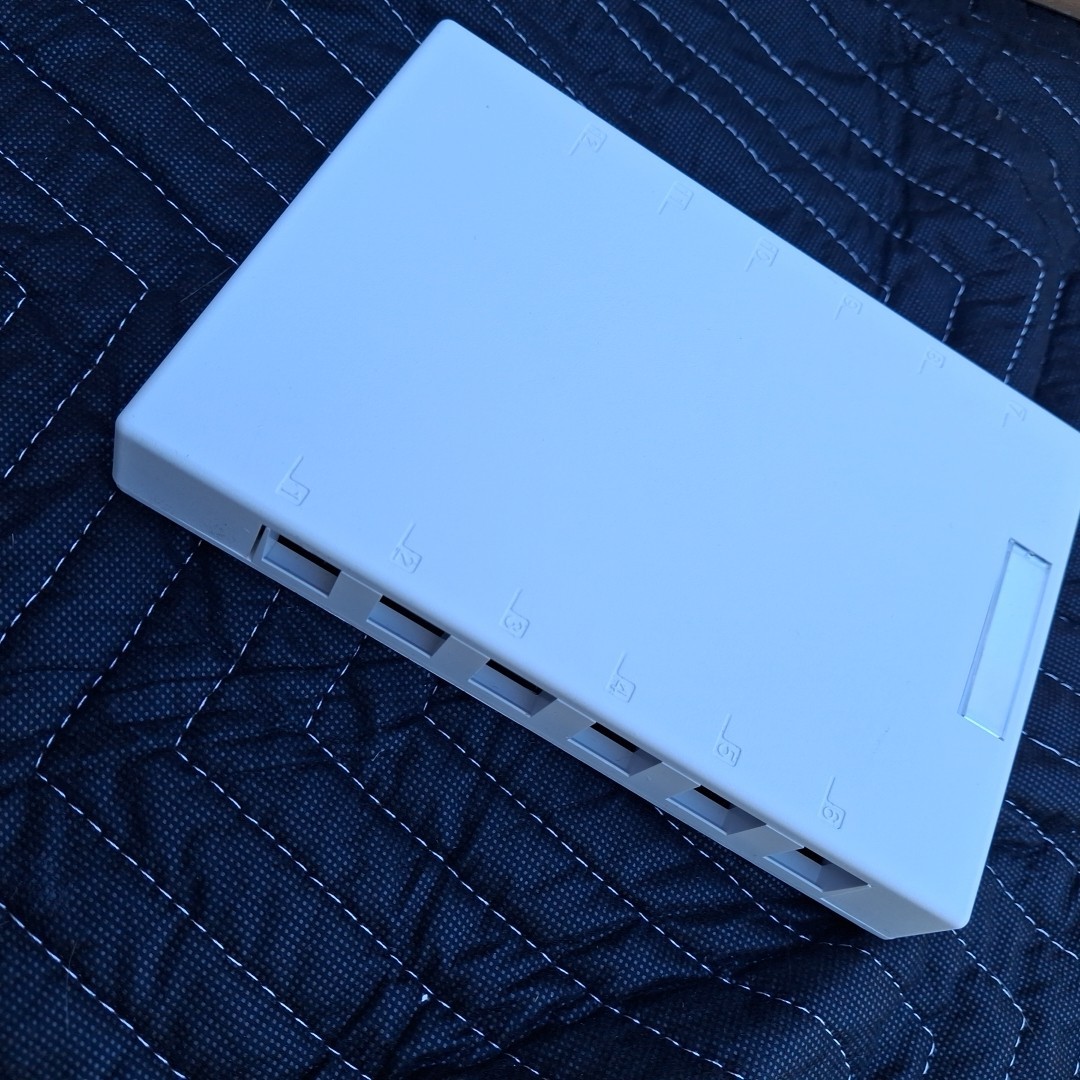 Leviton Quickport Plastic Surface-Mount Box 2-Gang 12-Port White New