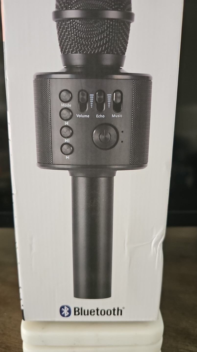 Core Innovations KRMC101BL Wireless Bluetooth Karaoke Microphone Color Black