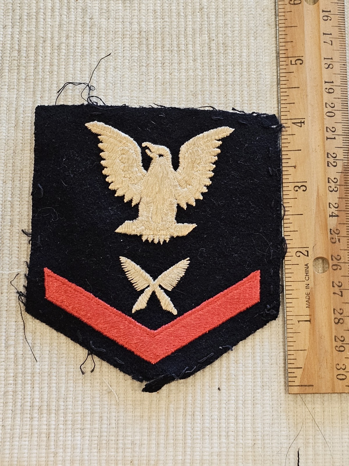 WWII USN Navy Administration 3rd Class Black Rate Patch L@@K!!!