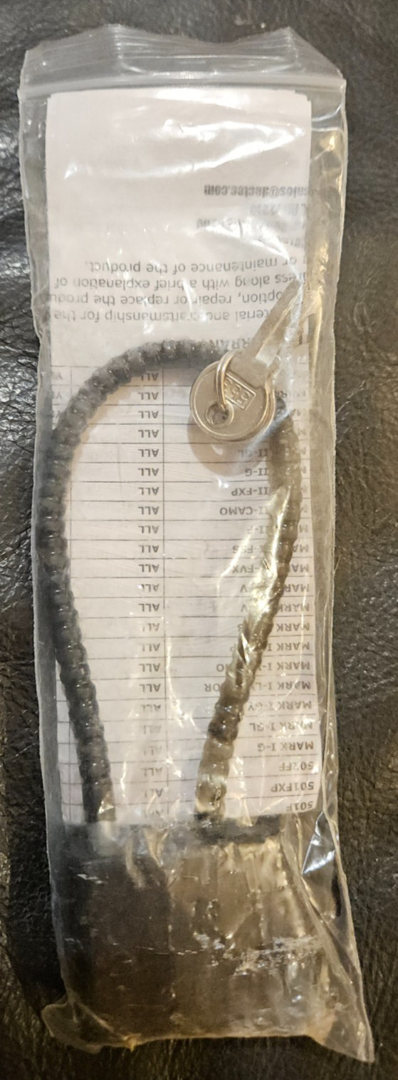NEW Dac Firearm Rifle Pistol Shotgun Hardened Steel Cable Lock CL-885 w 2 keys