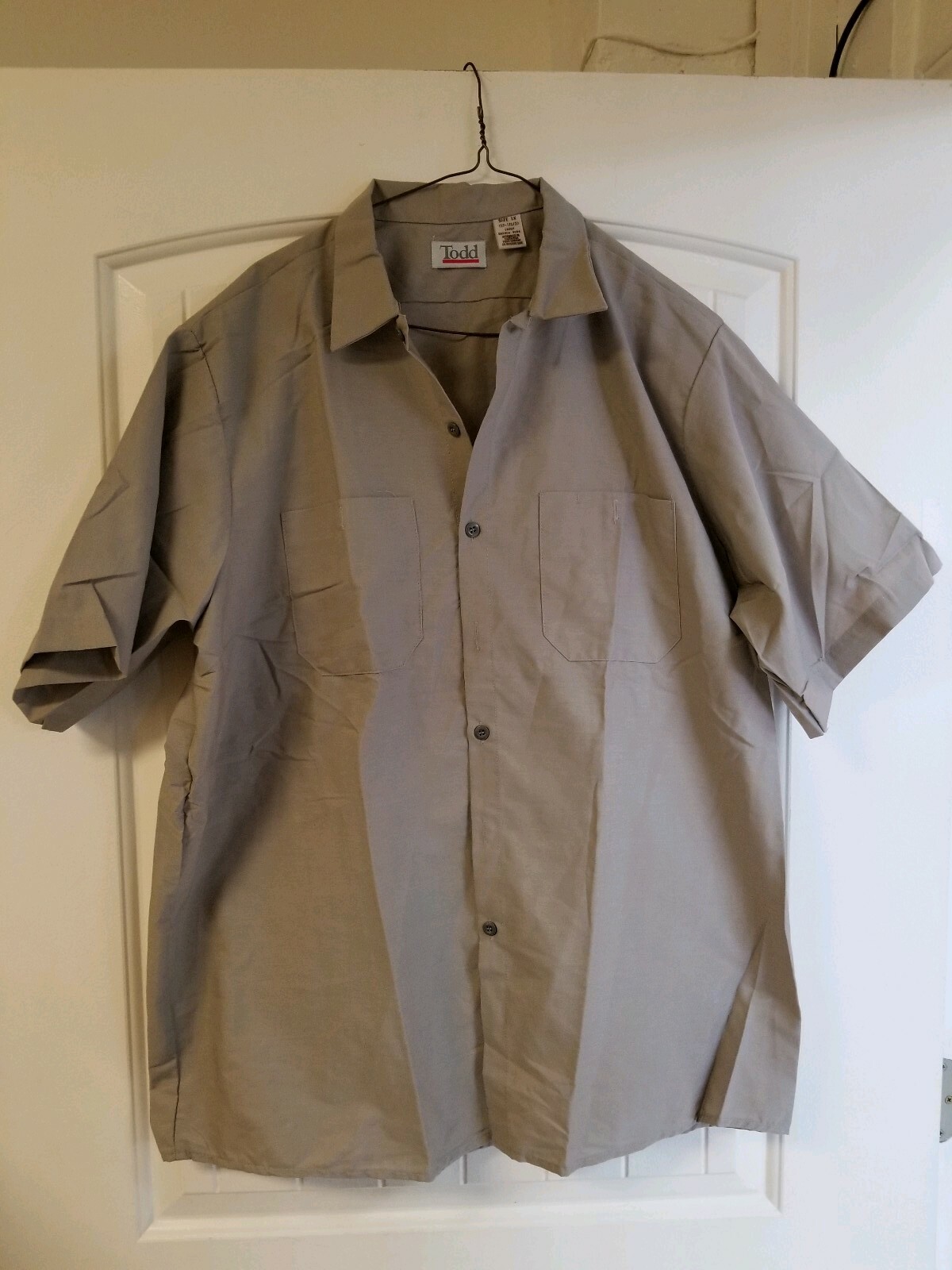 Todd Large Lite Gray Work Shirt NEW