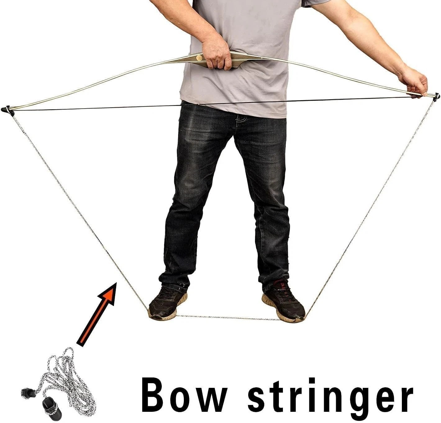 Archery Bow Stringer UniversalTraditional Recurve Bow String Installation Tool