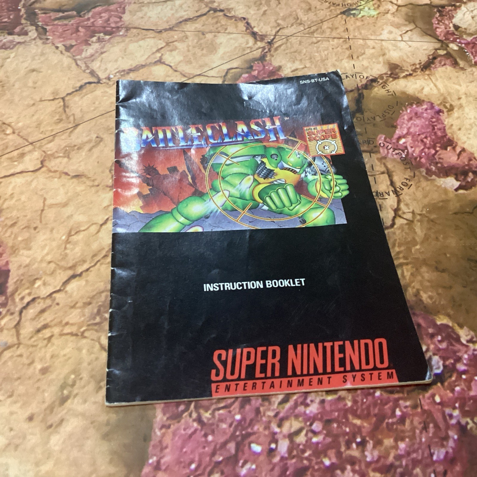 Battle Clash SNES Manual Only ~ Instruction Booklet