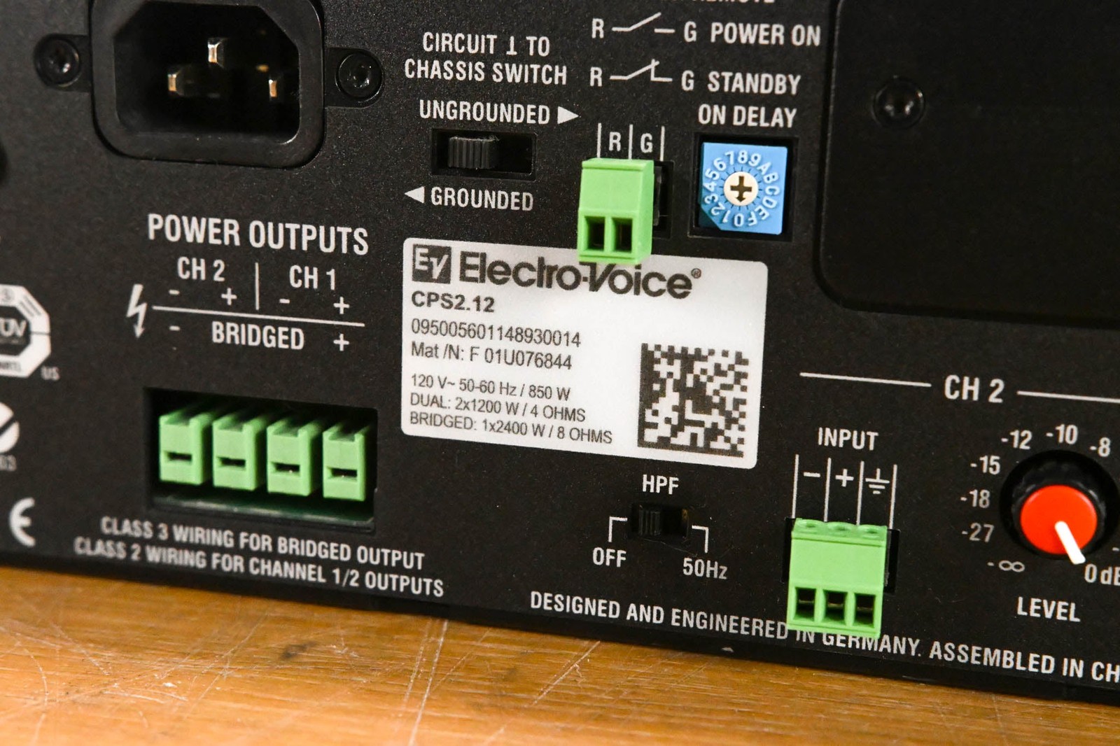 Electro-Voice (EV) CPS2.12 2-Channel Power Amplifier CG01WW9