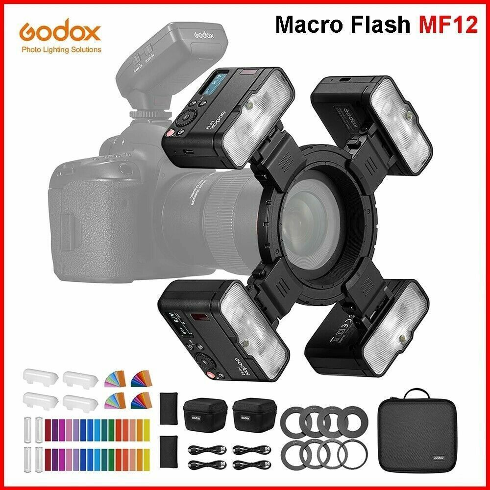 Godox MF12 K2 K4 Macro Flash Mini Speedlight 2.4G Wireless For Nikon Canon Sony