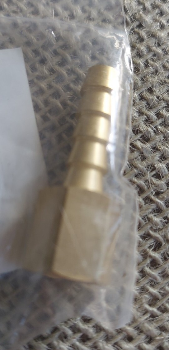 6AFL0 Barbed Hose Fitting,Hose ID 1/4",NPT