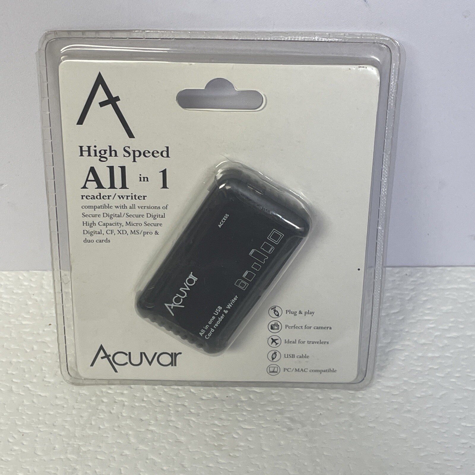 Acuvar High Speed All-in-1 Memory Card Reader/Writer  Brand New