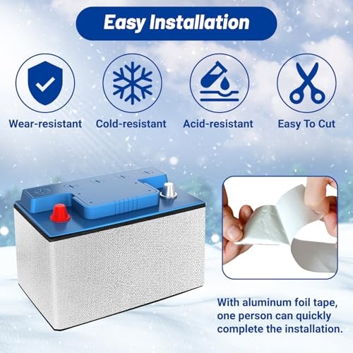 Battery Insulation Kit 40"x7" Universal Car Battery Insulation Blanket 1pcs