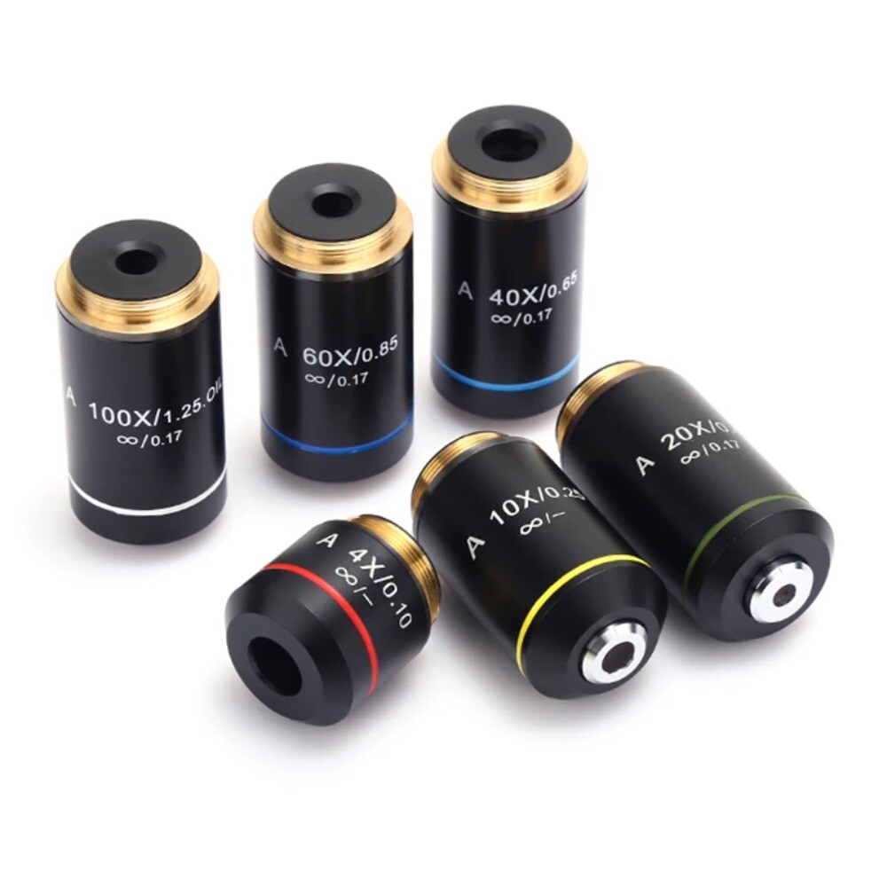 4X 10X 20X 40X 60X 100X Biological Microscope Achromatic Infinity Objective Lens