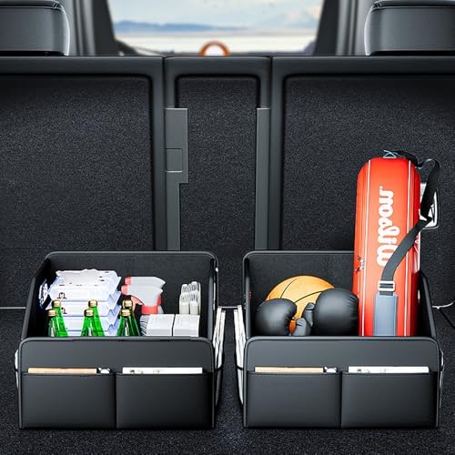 22.5L Leather Material Car Trunk Storage Box Multifunctional Organizer