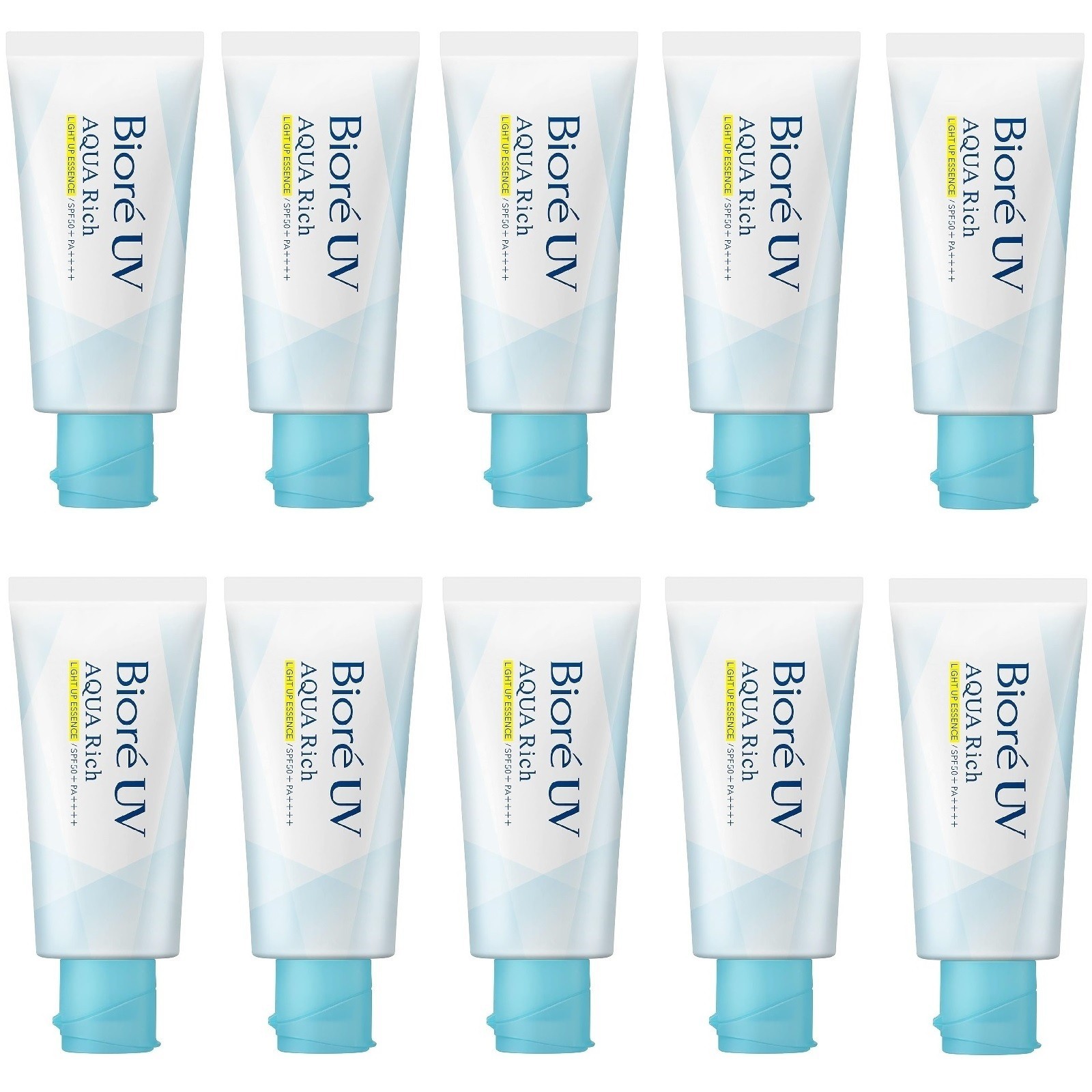 [US Seller]Biore UV Aqua Rich Light UP Essence 2.4oz (70g) Pack Of 10