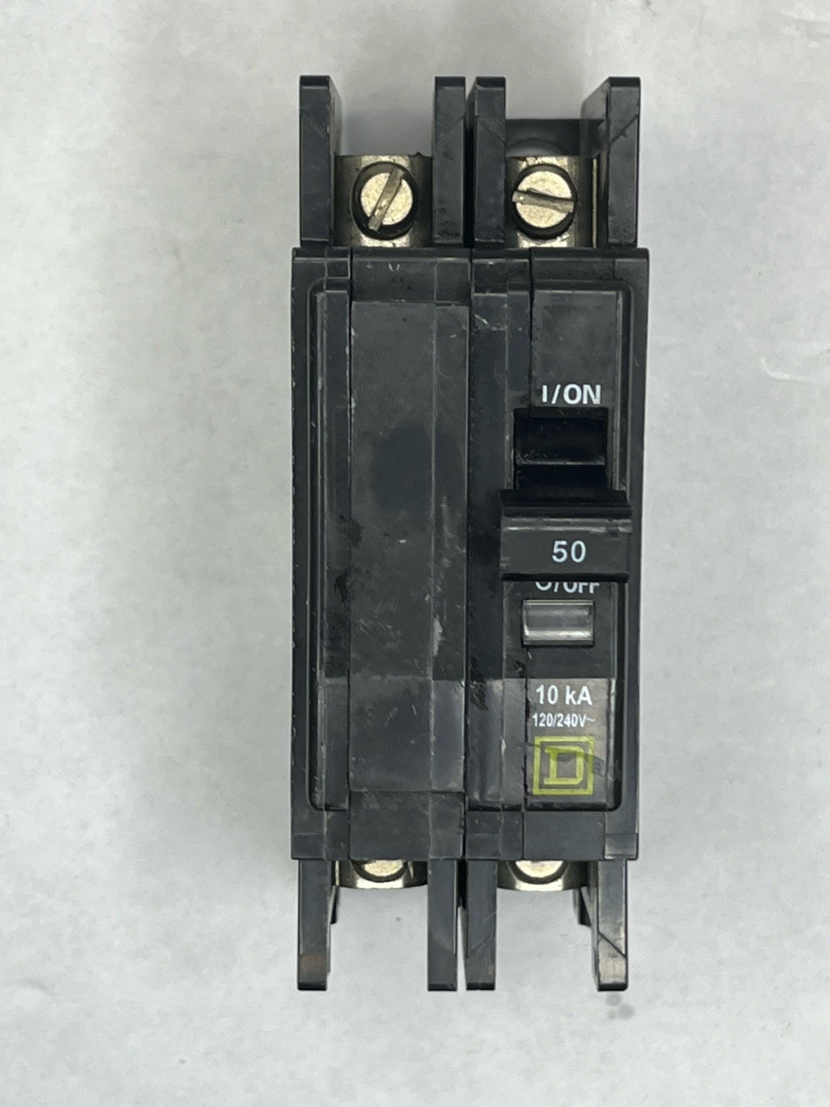 Square D QOU250 50 Amp 2 Pole 120/240VAC Q0U Circuit Breaker 50A 2P w/ Din Rail