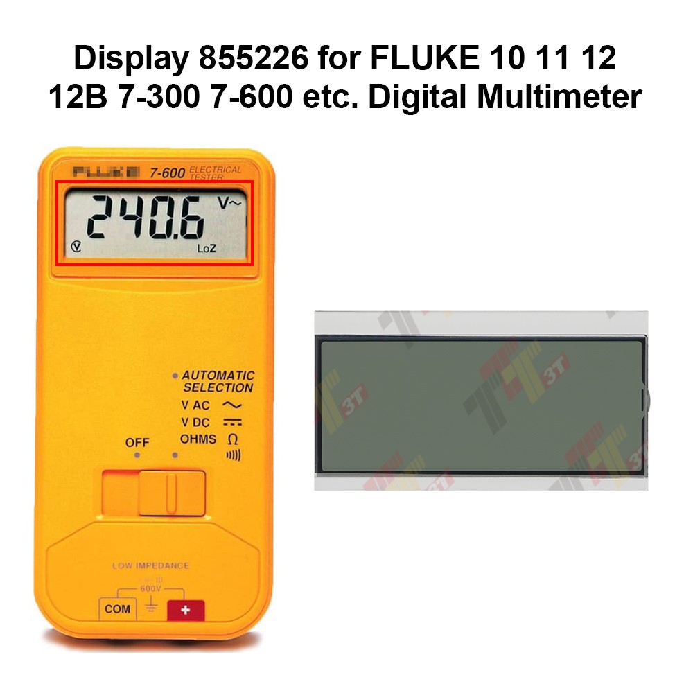Display 855226 for FLUKE 10 11 12 12B 7-300 7-600 etc. Electrical Tester